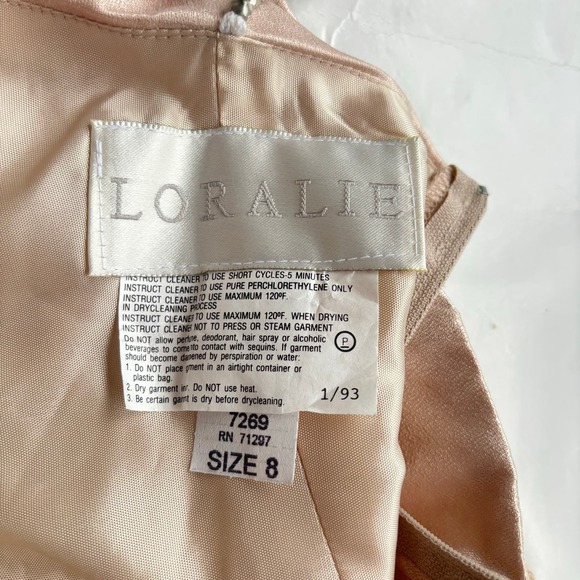 LARALIE VINTAGE PRINCESS BALL GOWN BEADED IN CHAMPAIGN WOMEN SIZE 6/8 - Picture 12 of 13